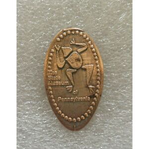Vintage The State Museum Of Pennsylvania Elongated Penny w/ Frog Frogs